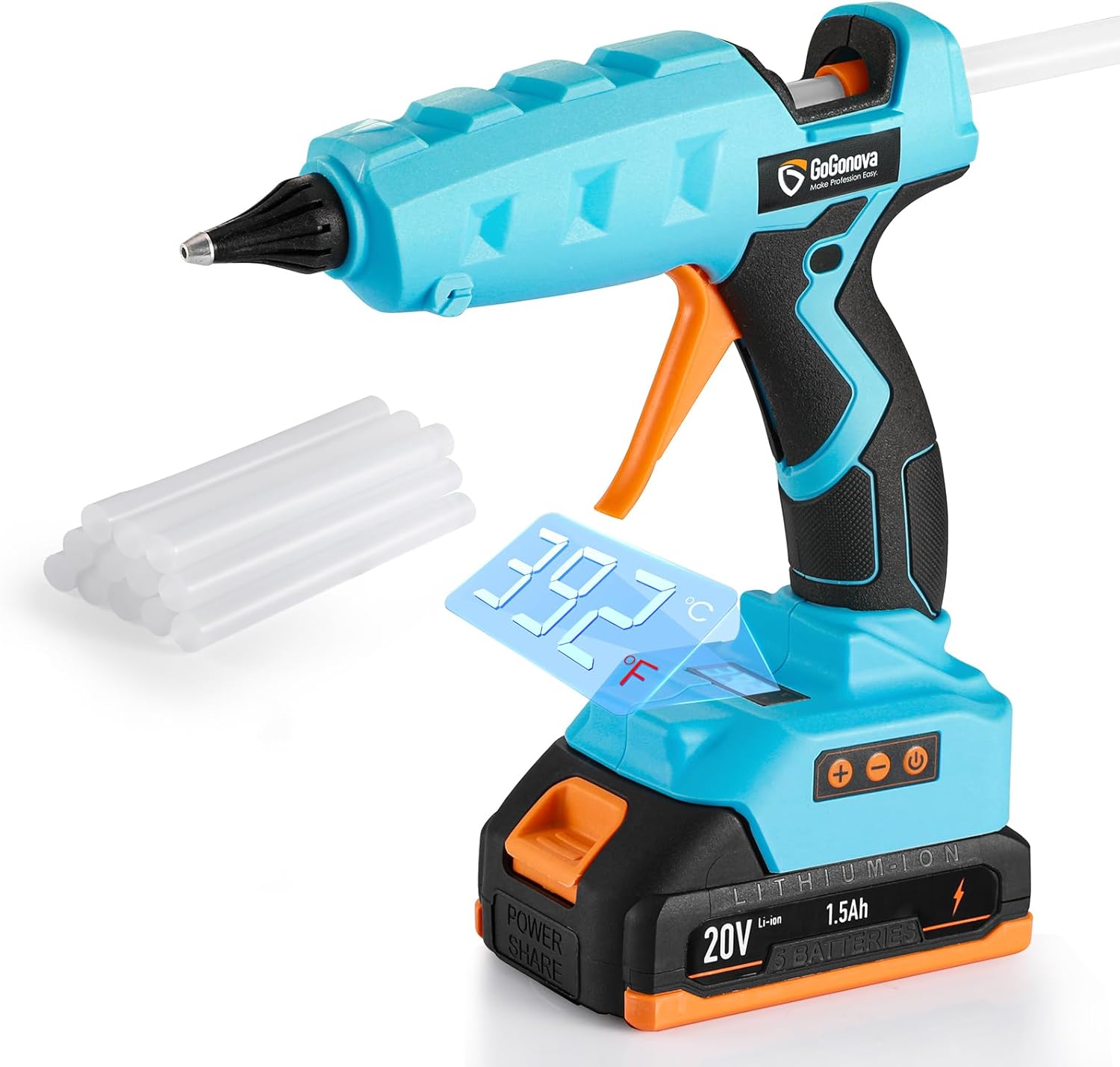 GoGonova 20V Pistolet à colle 60 W