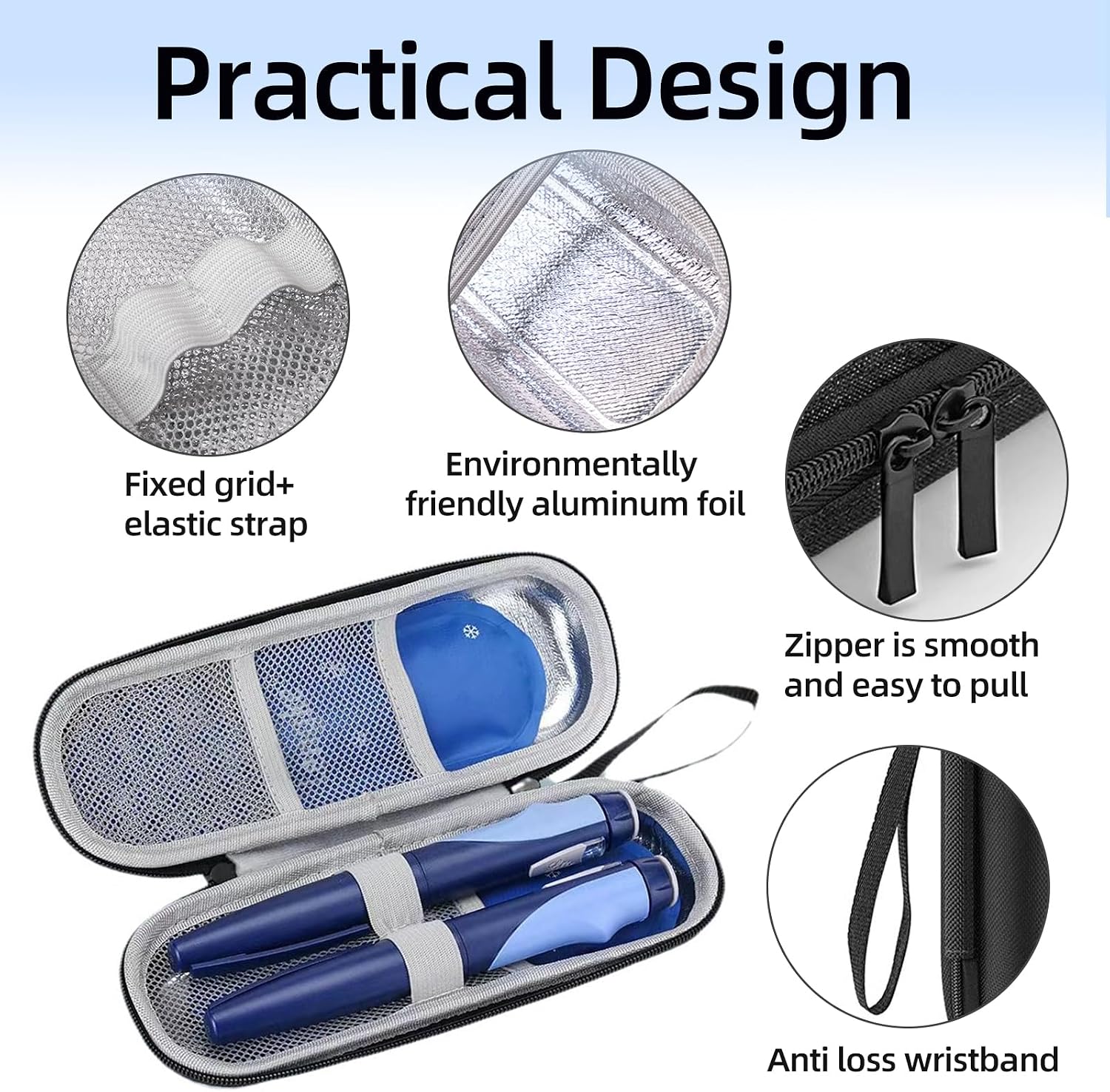 Thumbnail 3 de QILUCKY Insulin Cooler Travel Case – Diabetic Travel Case with 2 Nylon Ice Packs