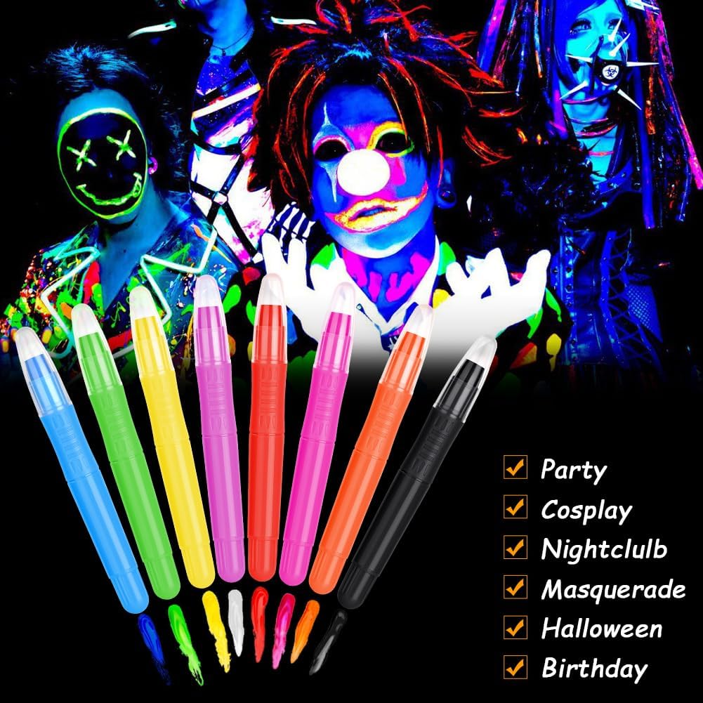 Thumbnail 5 de URAQT Body Paint Neon 8 colori trucco 🎨