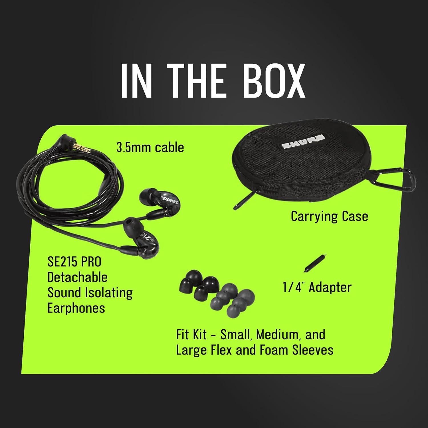 Thumbnail 2 de Shure SE215 Pro Wired Earbuds with Sound Isolating Fit and Deep Bass