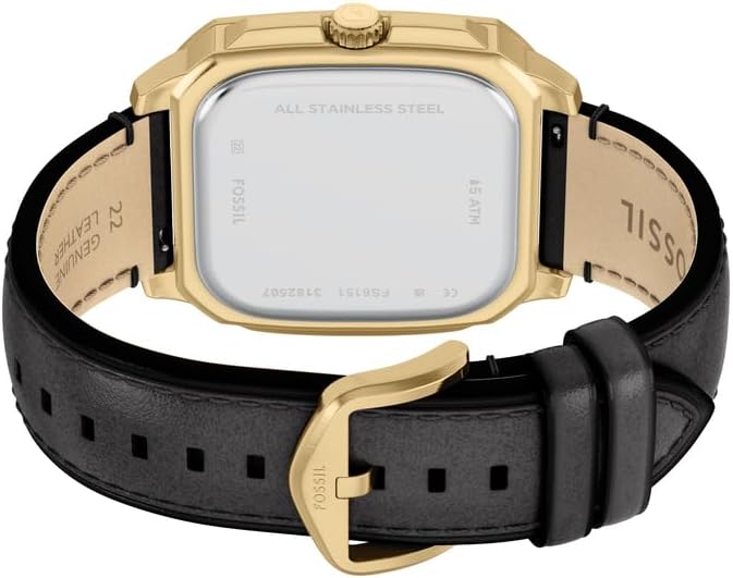 Detalle de Fossil Crosby Herren 42 mm Goldfarbene Edelstahluhr, FS6151