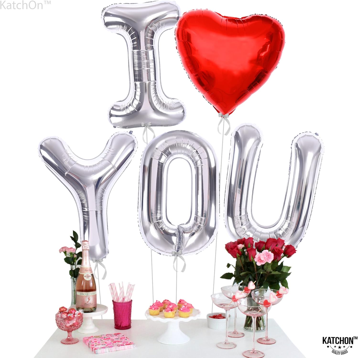 Thumbnail 6 de KatchOn Huge Silver I Love You 40 Inch 🎈