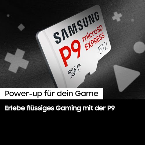 Detalle de Samsung P9 Express microSD Express 512 GB – High-Speed Speicherkarte für Nintendo Switch 2