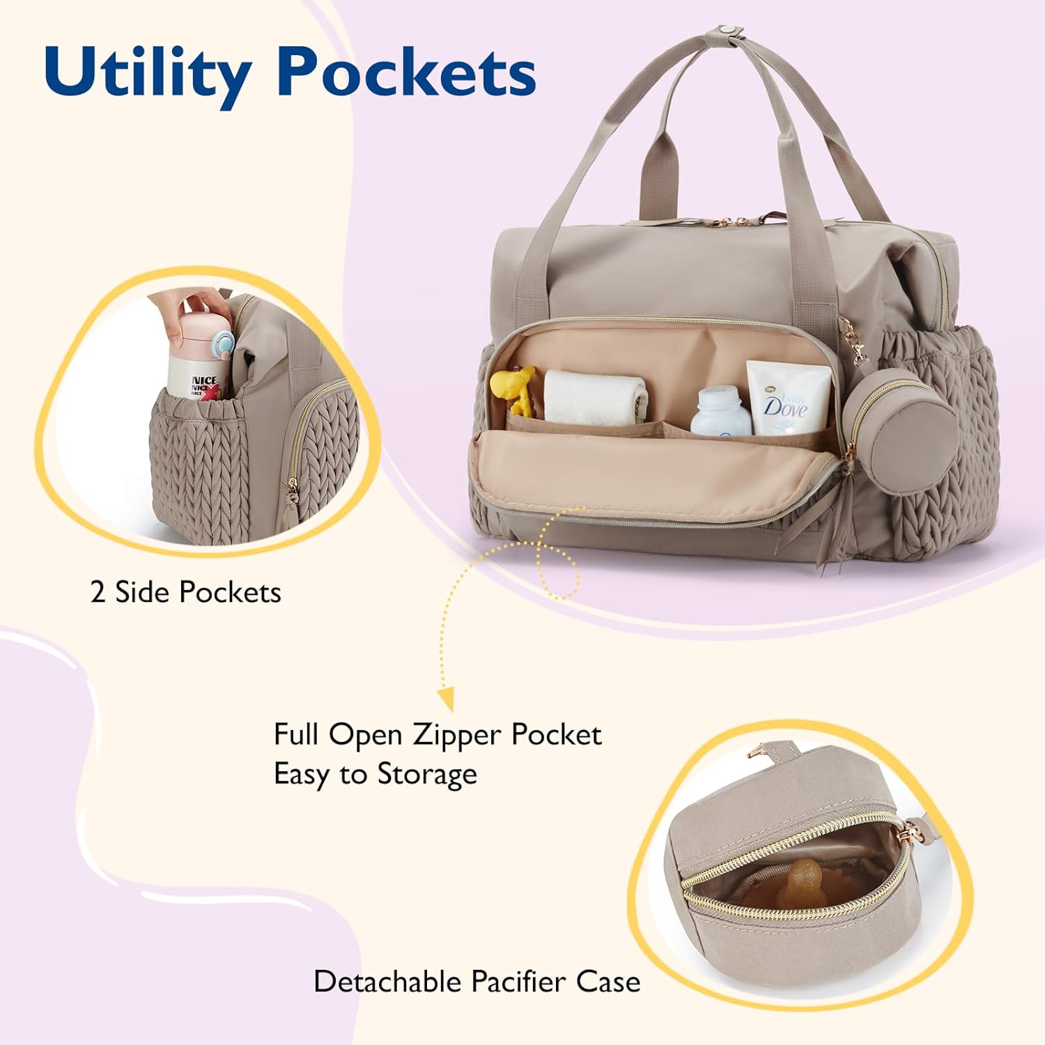 Thumbnail 3 de MOMMORE Large Capacity Diaper Bag Tote for Travel, Hospital and On-the-Go Parents