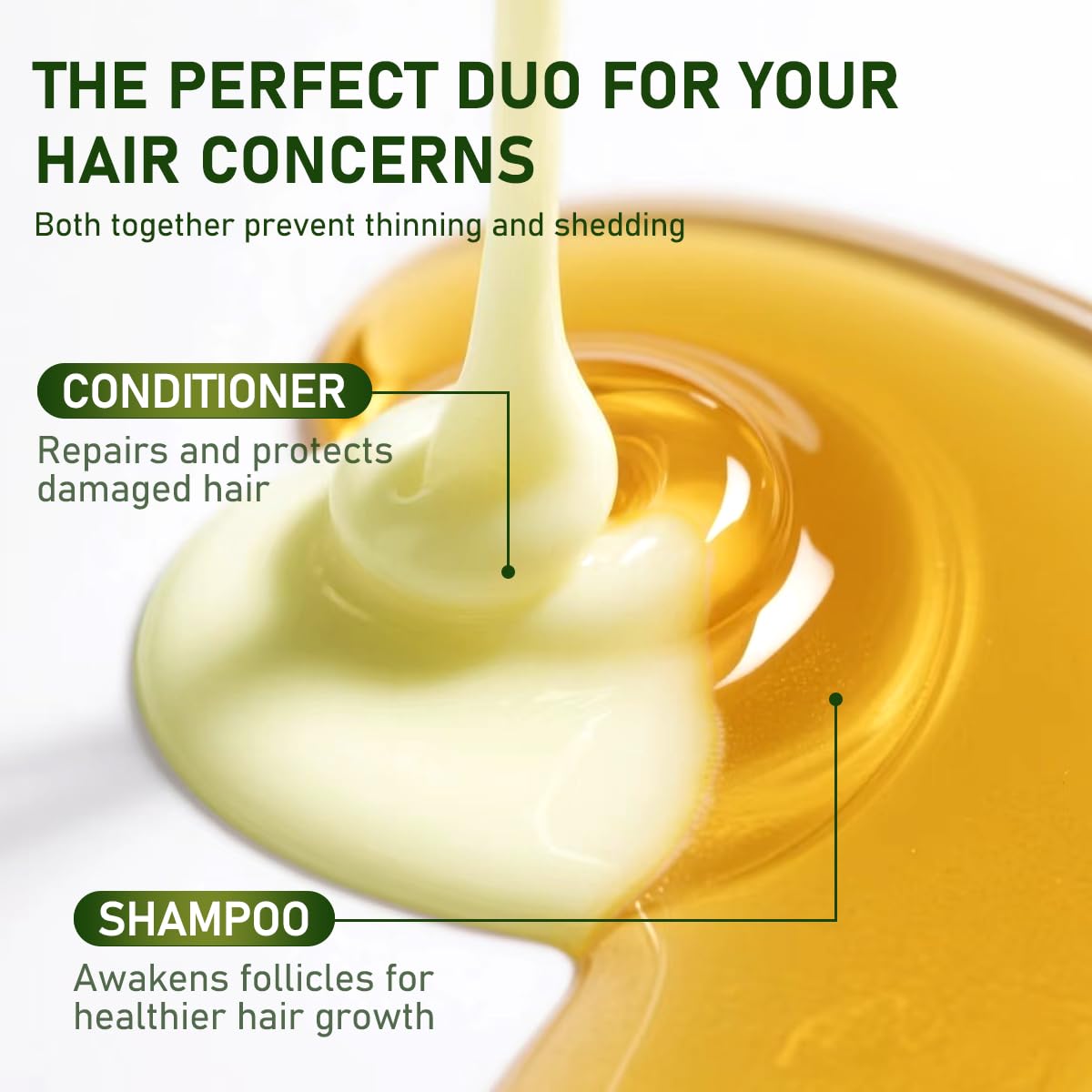 Detalle de Gypsophila Batana Oil Shampoo and Conditioner (Sulfate-Free) for Hair Growth, Hair Loss Support, and Frizz Control