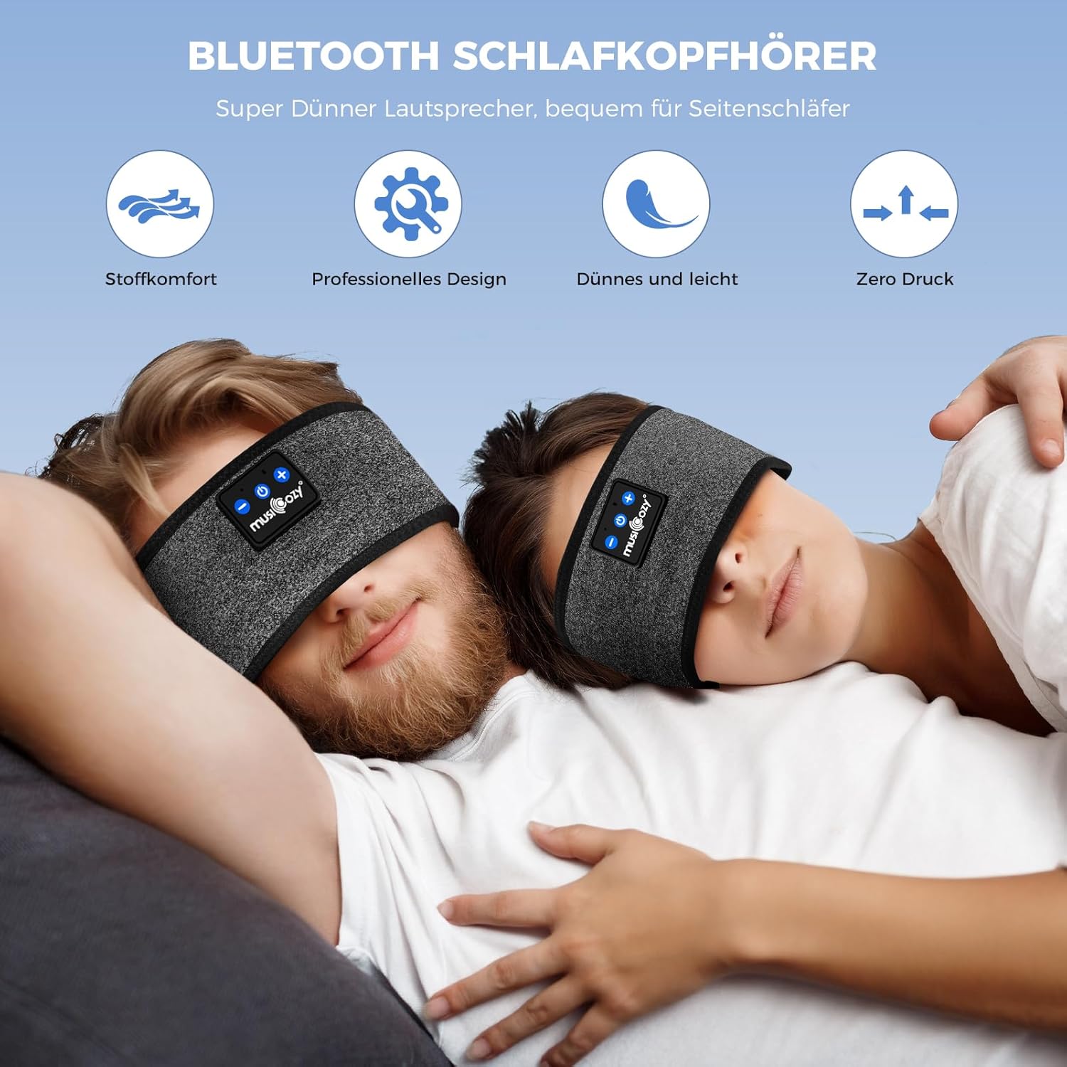 Thumbnail 2 de MUSICOZY Schlafkopfhörer Stirnband Bluetooth – Sleep-Kopfhörer