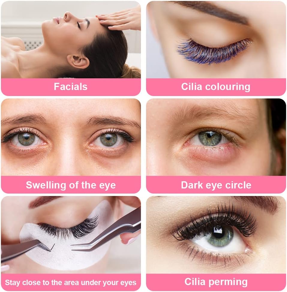 Detalle 2 de URAQT Patch Occhi Extension: 50 paia di gel eye pads con 10 scovolini per ciglia finte