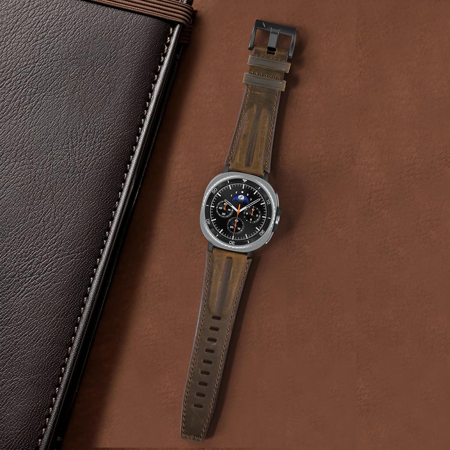 Thumbnail 6 de Bouixel Top Grain Genuine Leather Strap for Galaxy Watch 8 (40mm/44mm, Classic 46mm, 2025)