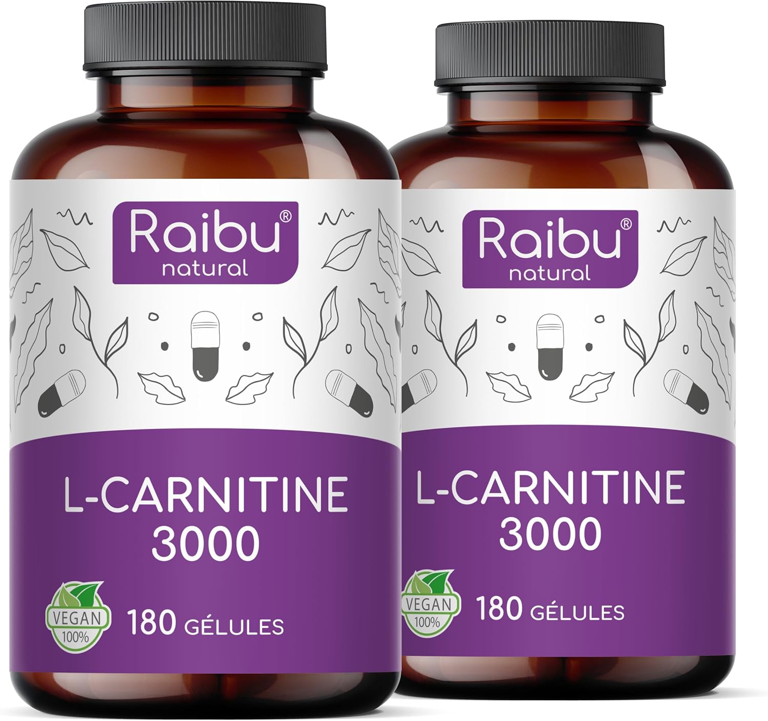 Thumbnail 6 de L-Carnitine 3000 I 180 Haute Dose Extra Fort – Gélules vegan, 3000 mg/jour