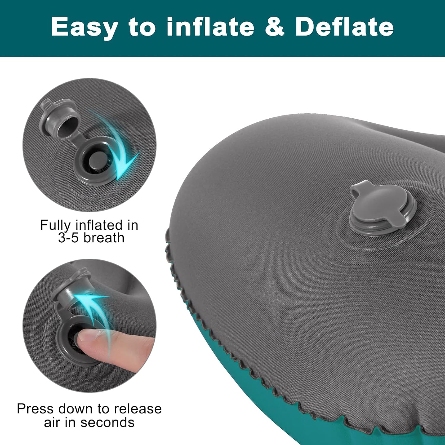 Thumbnail 4 de Eono Cuscino Gonfiabile da Campeggio: supporto ergonomico leggero e comprimibile per viaggiare con comfort