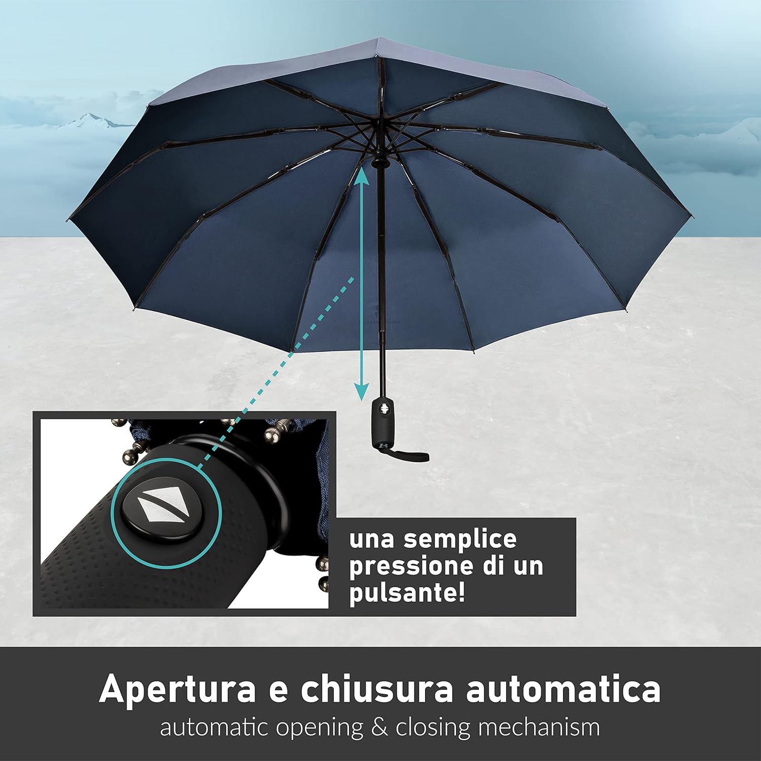 Thumbnail 6 de STYNGARD Ombrello impermeabile automatico OSLO fino a 140 km/h, compatto e leggero