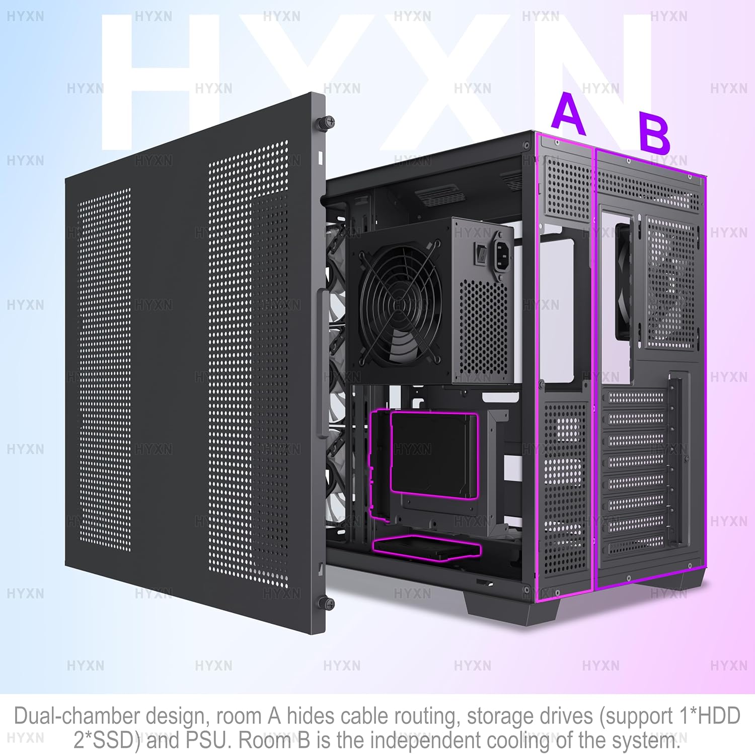 Thumbnail 3 de HYXN H1 ATX Gehäuse 420×285×430 mm