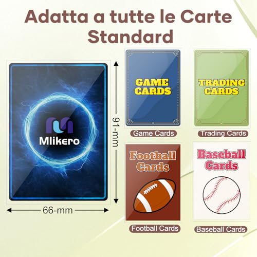 Detalle de Mlikero 1000 Bustine Protettive 66 x 91 mm – protezione affidabile per le tue carte da collezione