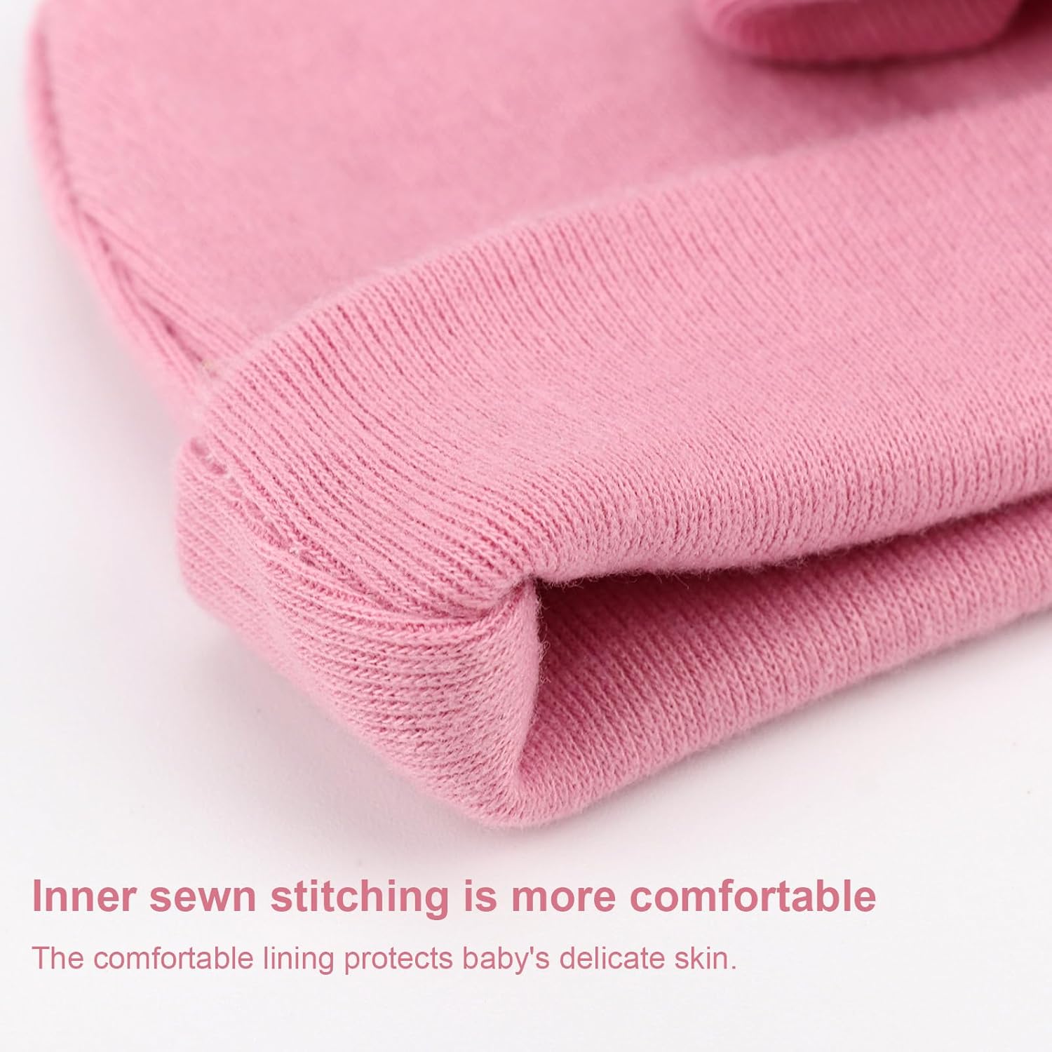Thumbnail 4 de DRESHOW Newborn Baby Girls Hats Mittens Set – Pack of 5 Hats and 5 Scratch-Guard Mittens