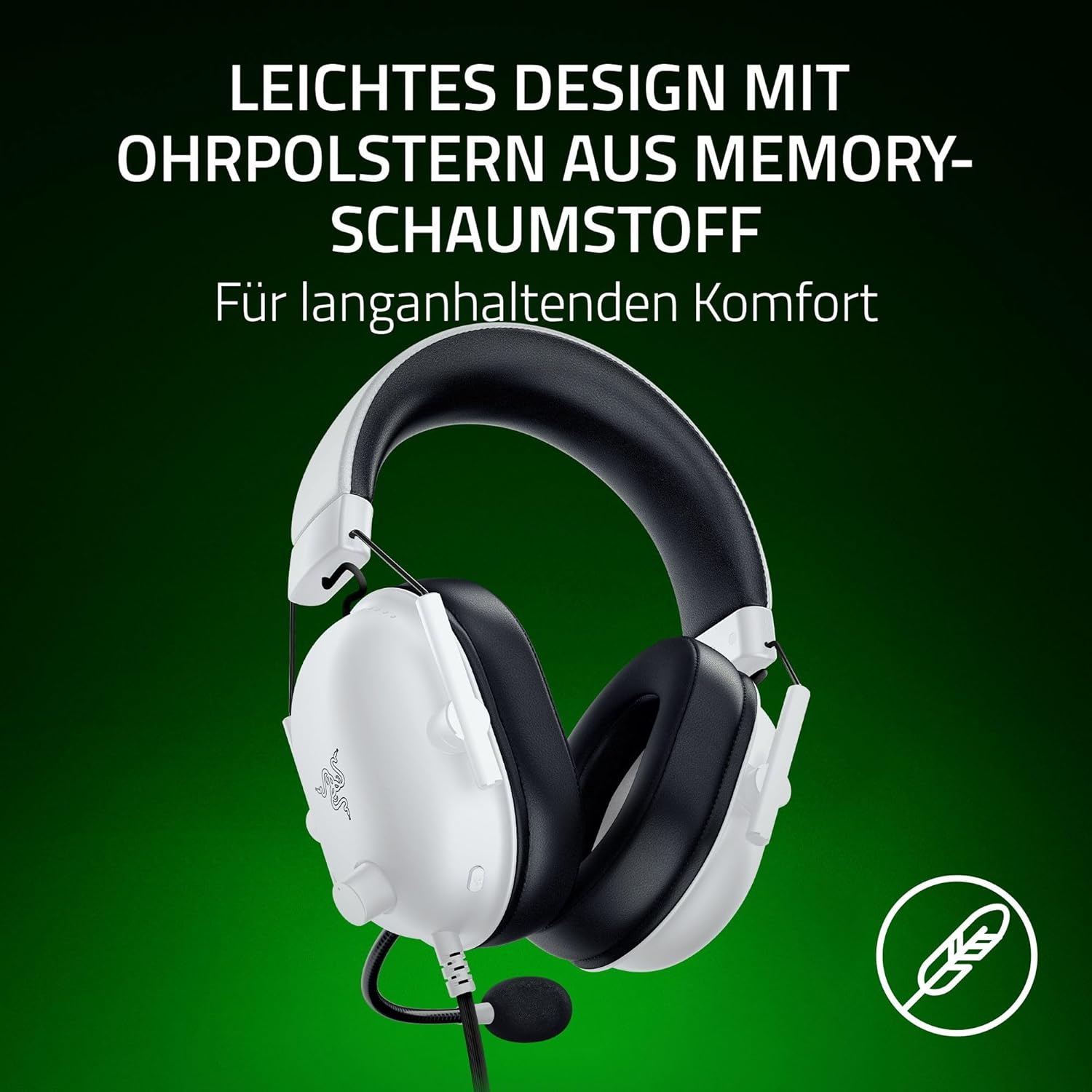 Detalle de Razer BlackShark V2 X (Xbox) – kabelgebundenes Esports-Headset für Xbox Series X|S