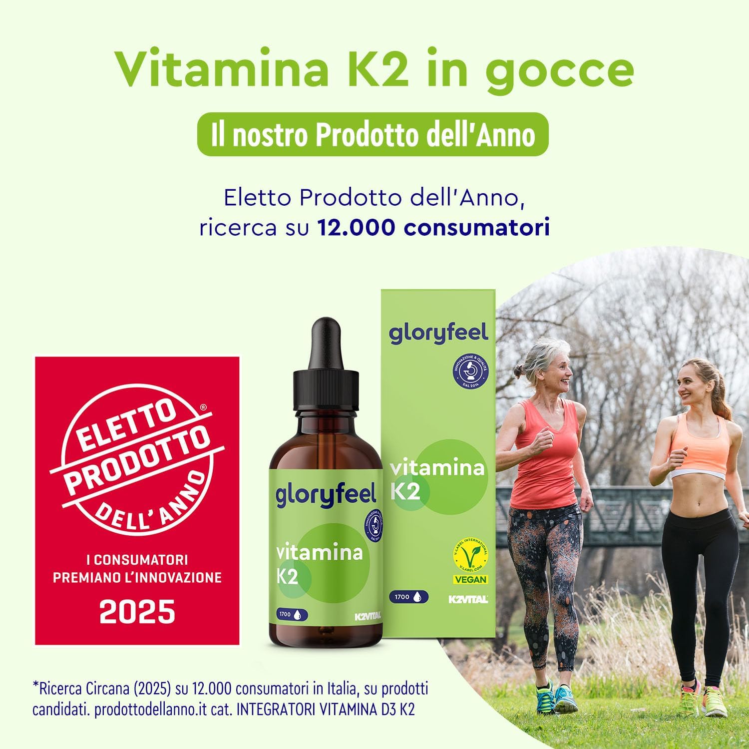 Thumbnail 1 de Vitamina K2 MK7 200 mcg in gocce – 50 ml, K2VITAL® All-Trans MK7, vegan e senza allergeni