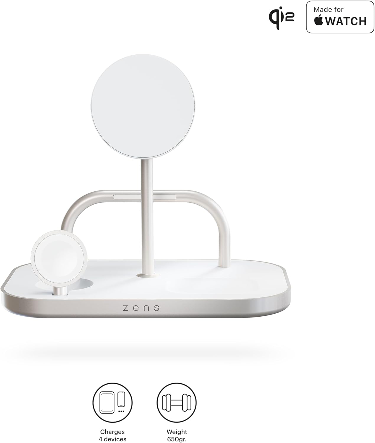 Thumbnail 3 de Zens 4-in-1 Wireless Charger : chargeur sans fil MagSafe et Qi2 pour iPhone, Apple Watch et AirPods