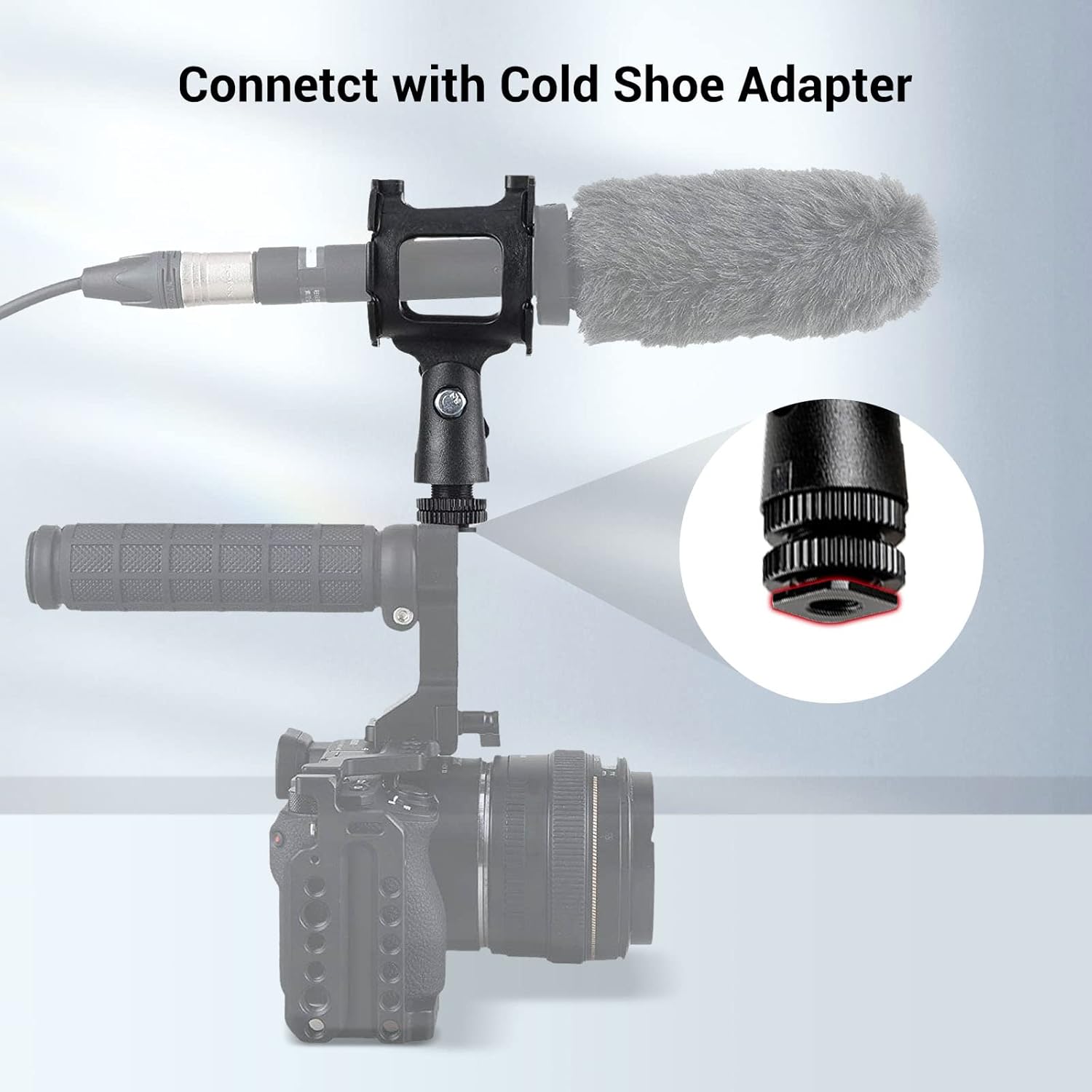 Thumbnail 4 de SMALLRIG Microfono Shock Mount 1859 per camera con cold shoe e boompoles
