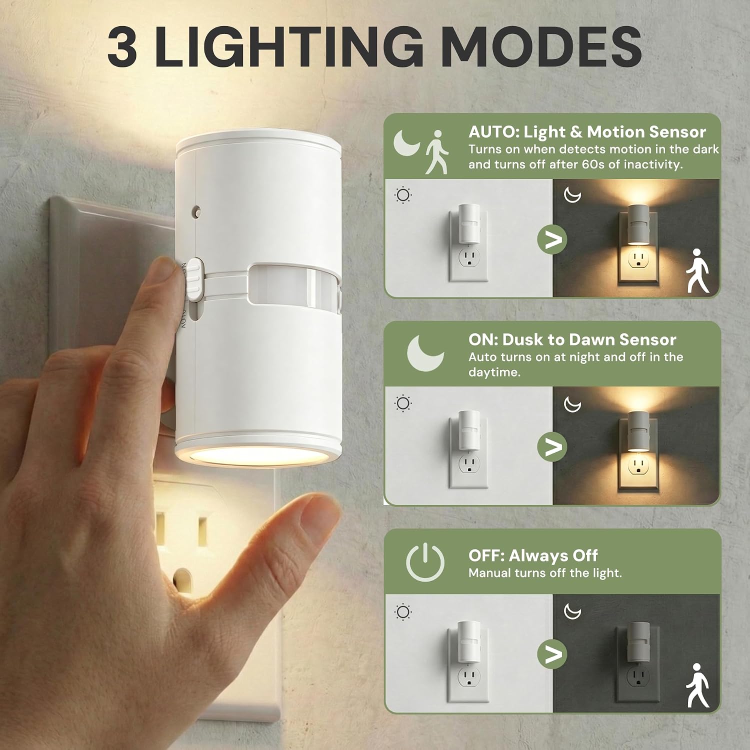 Detalle 2 de L LOHAS Motion Sensor Night Light, Mini