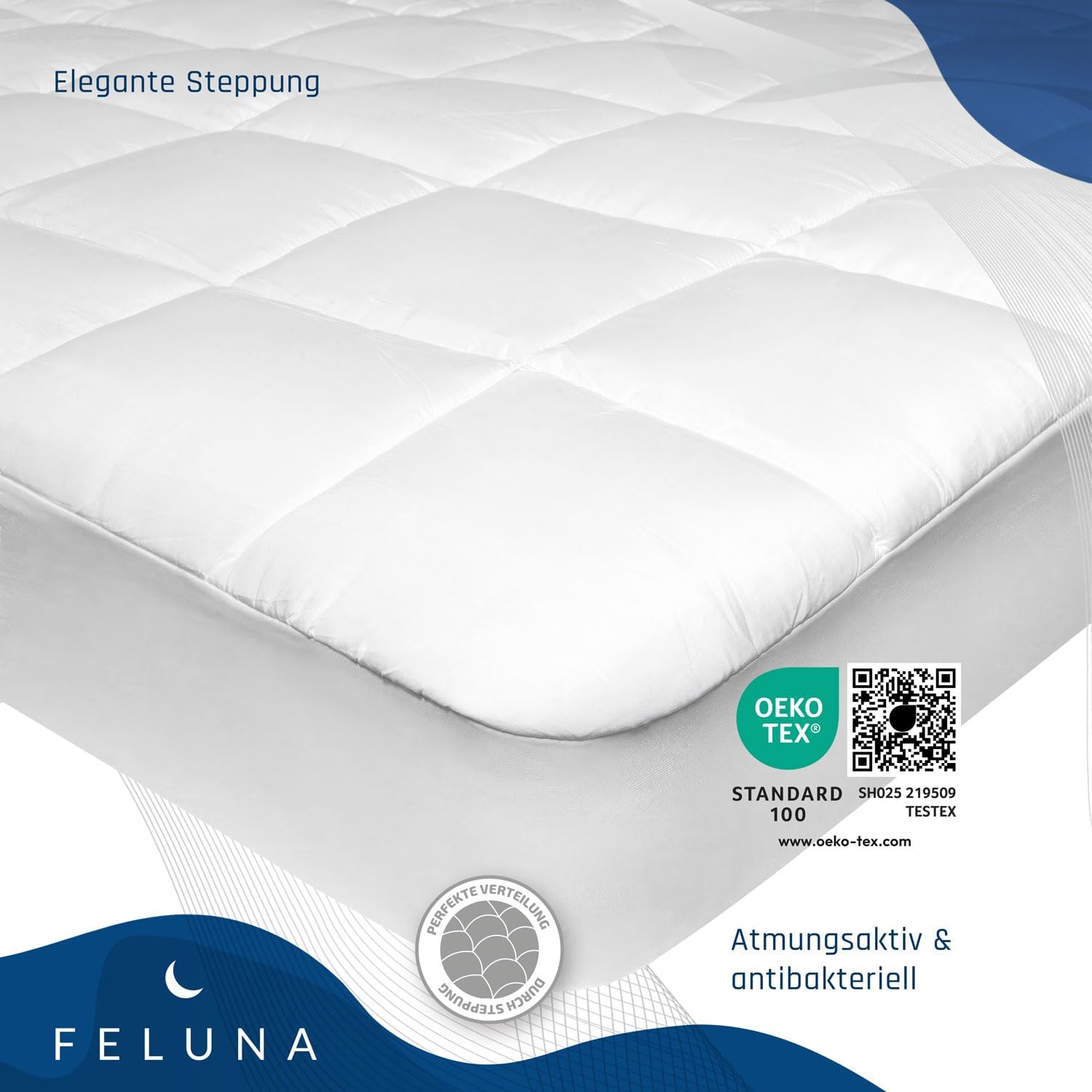 Thumbnail 2 de Feluna sur-Matelas rembourré en microfibre avec protège-matelas intégré – Protecteur 180x200 cm
