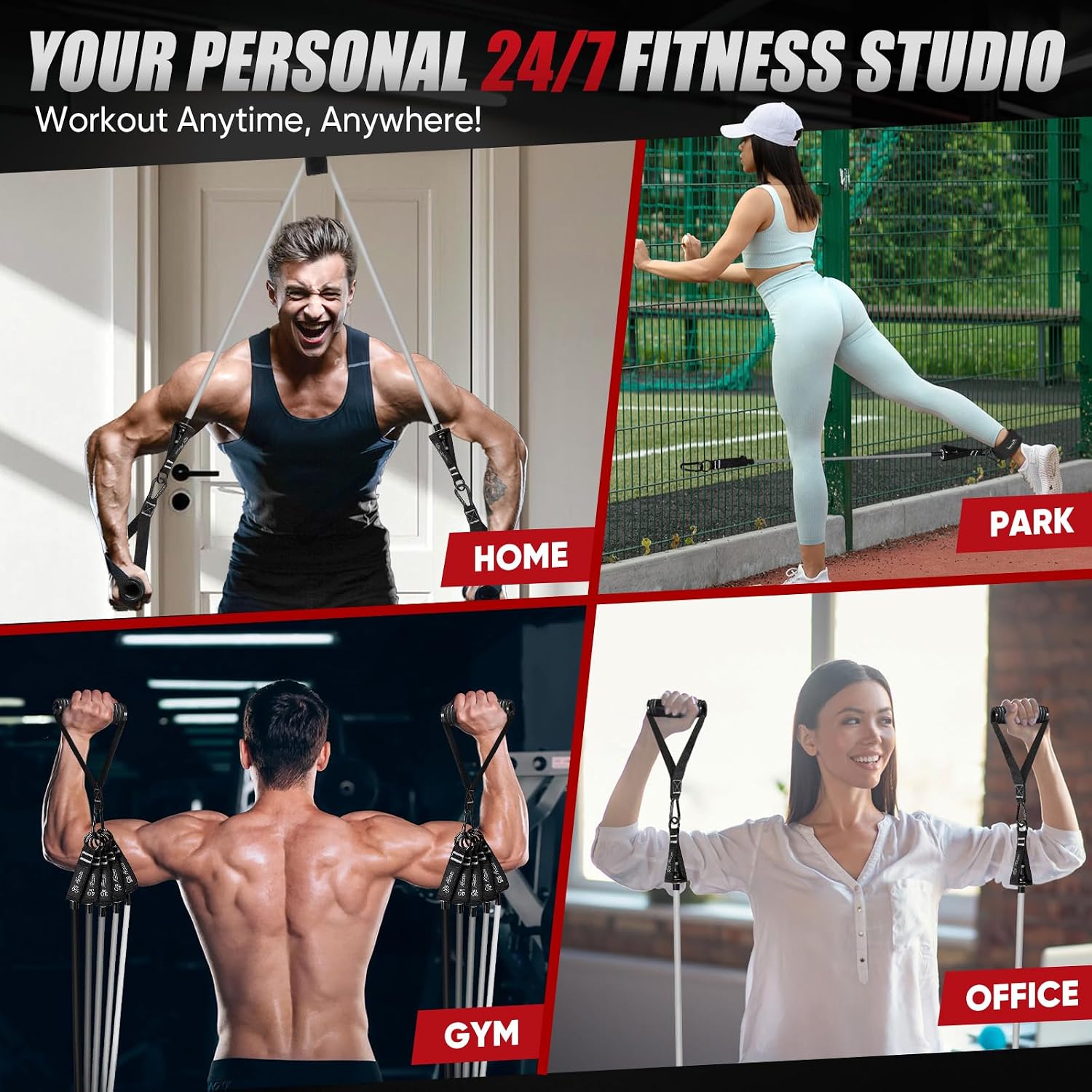 Thumbnail 6 de HPYGN Resistance Bands 5‑Tube Set