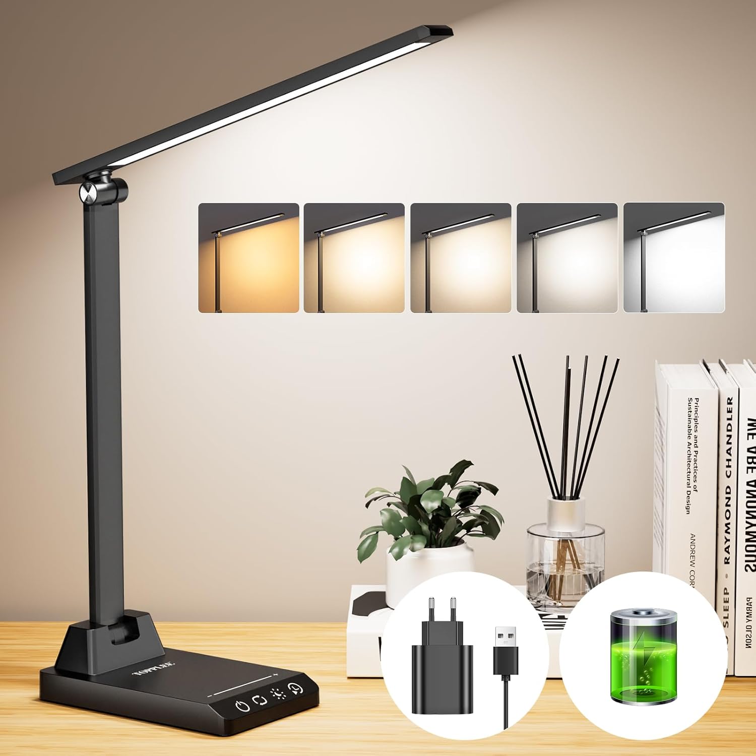 Detalle de Lampada da tavolo LED ricaricabile 2500mAh