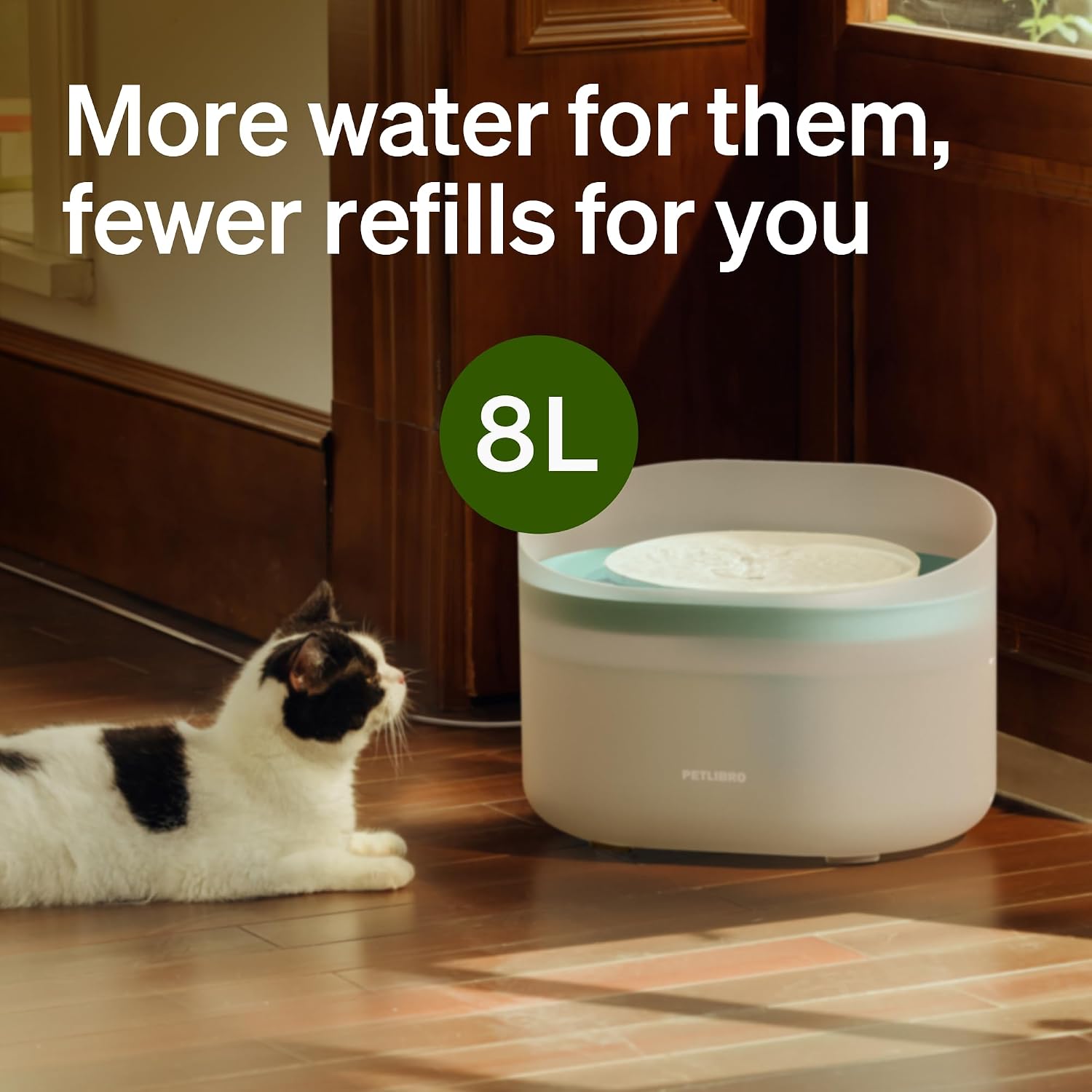 Detalle 2 de PETLIBRO Dog Water Fountain 8L — anti-splash