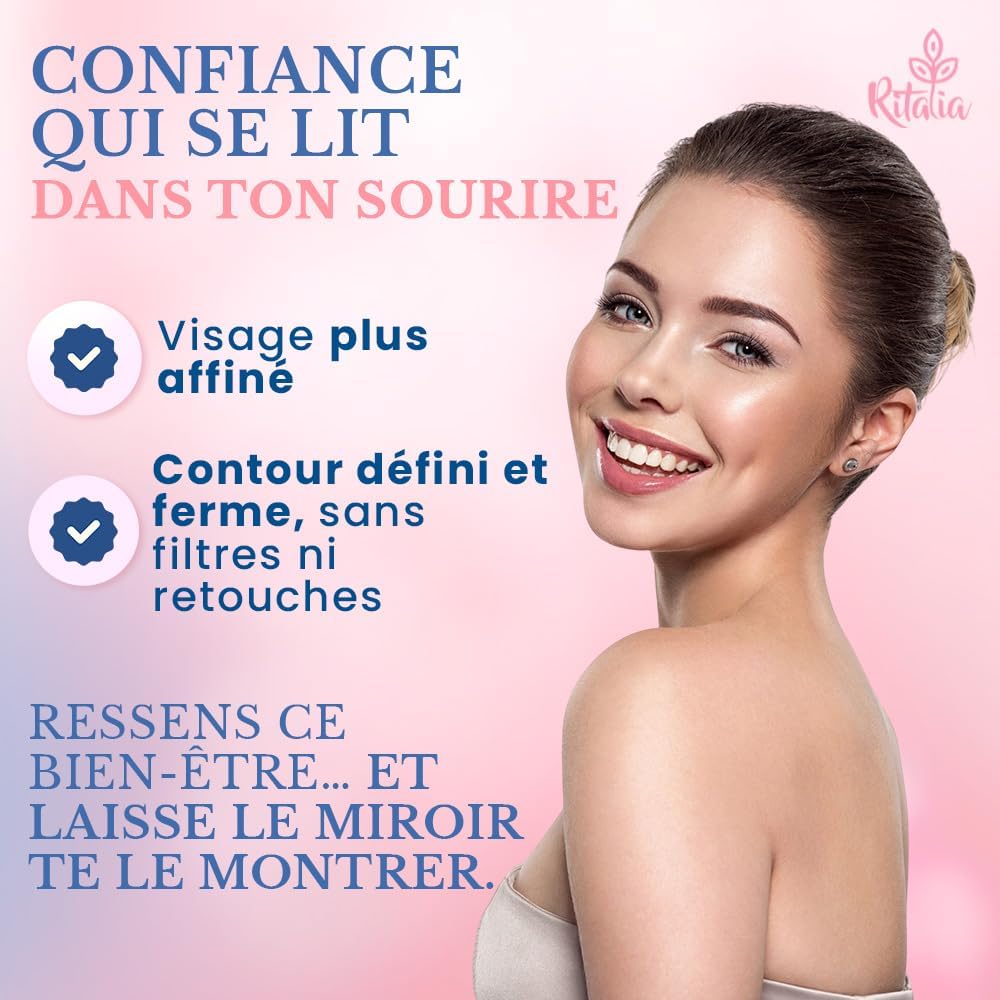 Thumbnail 2 de Ritalia® Masque Visage Femme anti double menton (effet lifting) à base de collagène et acide hyaluronique