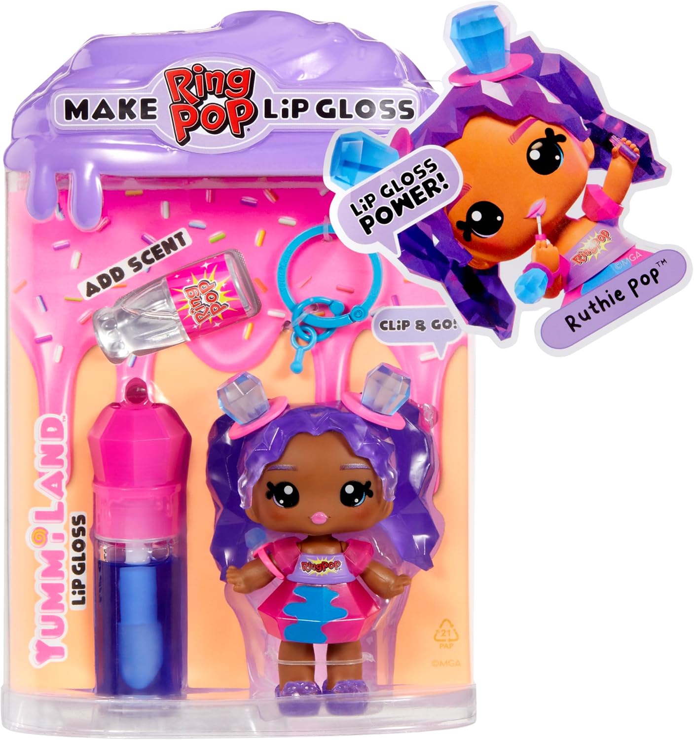 Thumbnail 6 de Yummiland 556879-EUC Ruthie Pop – laleczka Ring Pop z błyszczykiem DIY