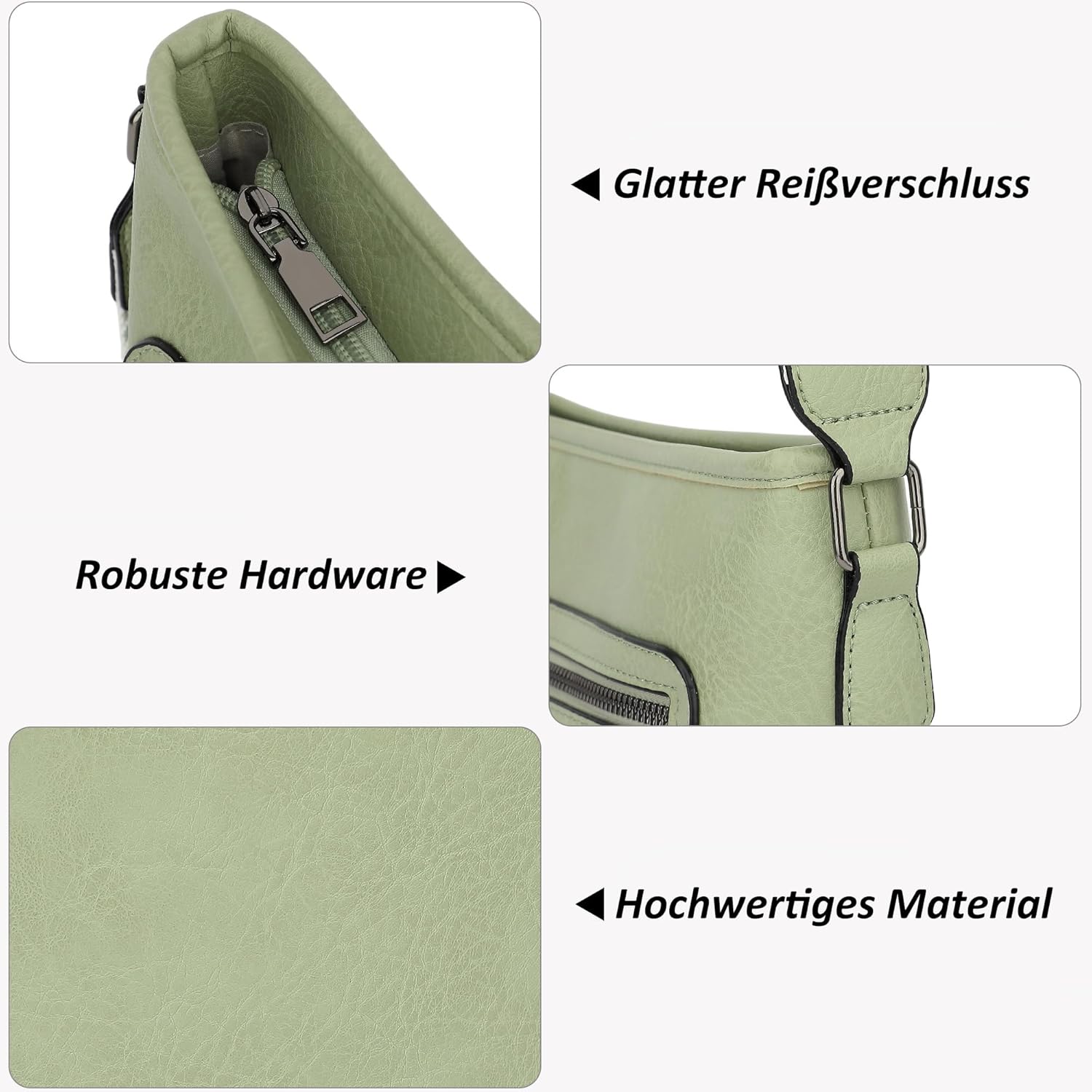 Thumbnail 6 de TANTOMI Umhängetasche Damen – leichte Schultertasche mit verstellbarem Riemen und mehreren Fächern