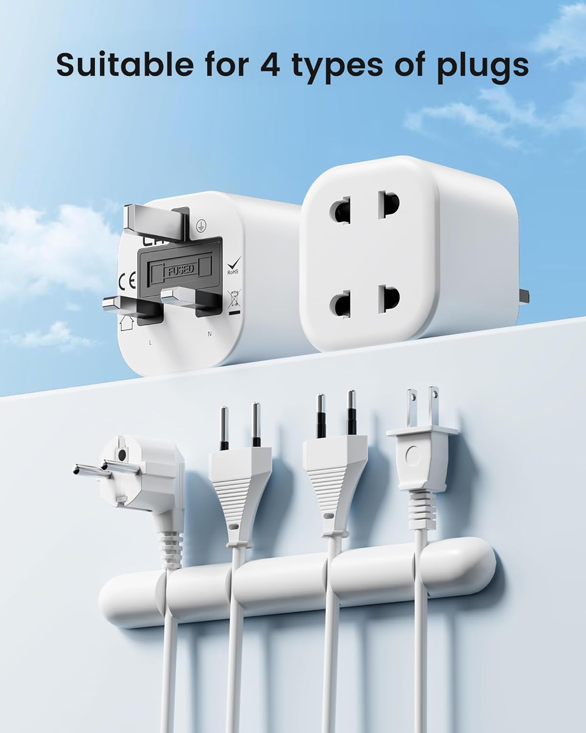 Thumbnail 1 de LENCENT Shaver Plug Adaptor 10A Fuse