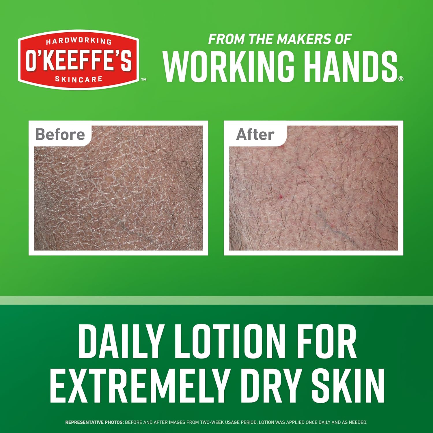 Detalle 2 de O’Keeffe’s Hardworking Body Lotion: Daily Hydration for Dry Skin, 12 oz Pump