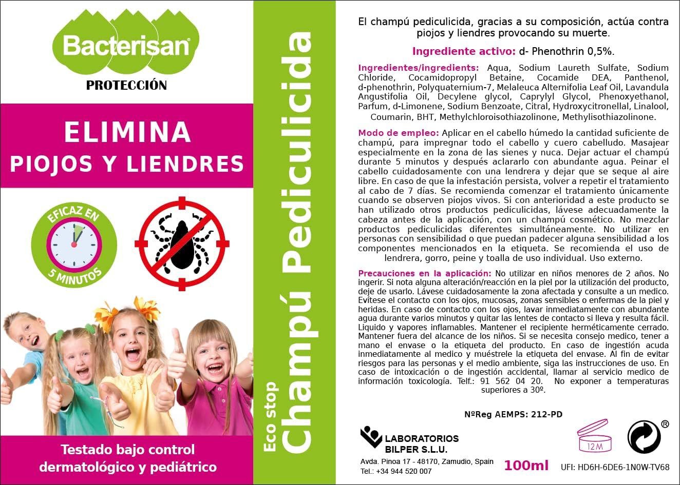 Thumbnail 1 de Bacterisan Pack Pediculicida 🧴 Champú y Loción contra piojos