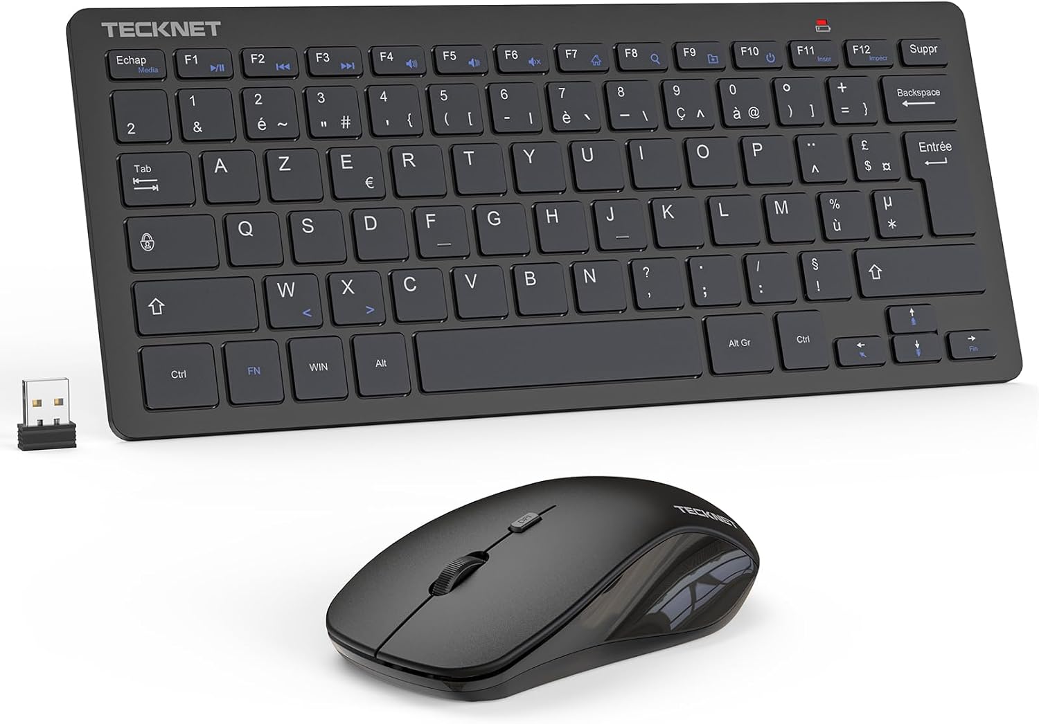 Detalle de TECKNET Clavier et Souris 2,4G silencieux ⌨