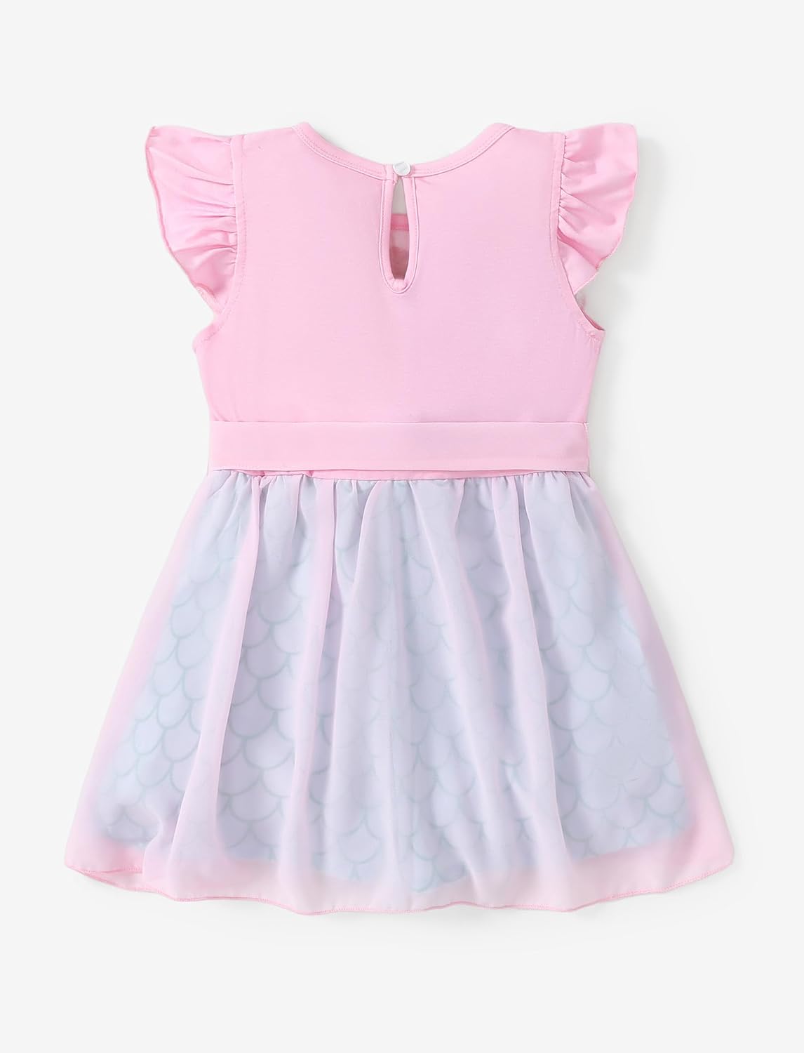 Detalle 2 de Disney Princess Frozen Elsa Minnie Mouse Stitch Toddler Girl Romper With Skirt Overlay (2-6 Years)