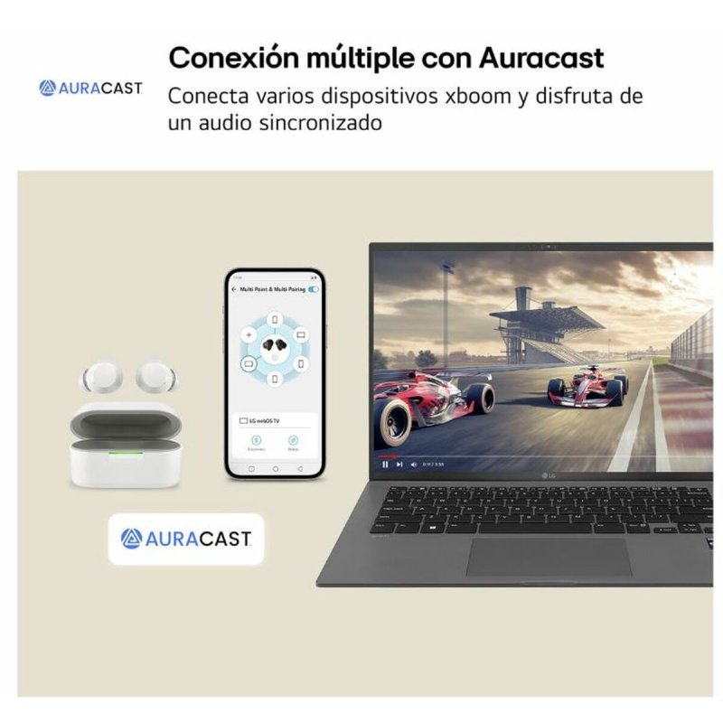Thumbnail 3 de LG xboom Buds: Auriculares Bluetooth con Cancelación Activa de Ruido (Blancos)