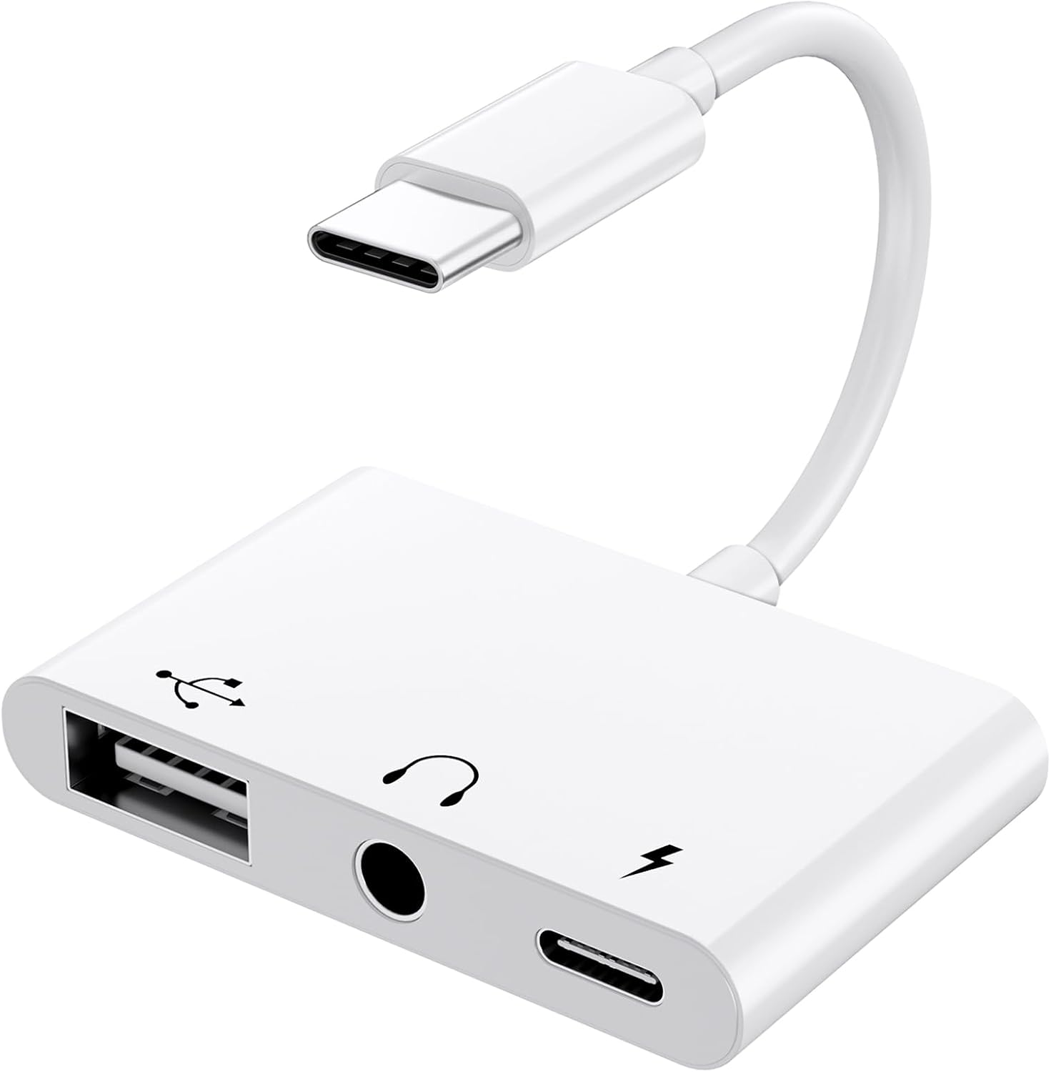Uniytriox Adattatore USB C 3 in 1 con Audio 3,5 mm e PD 60 W