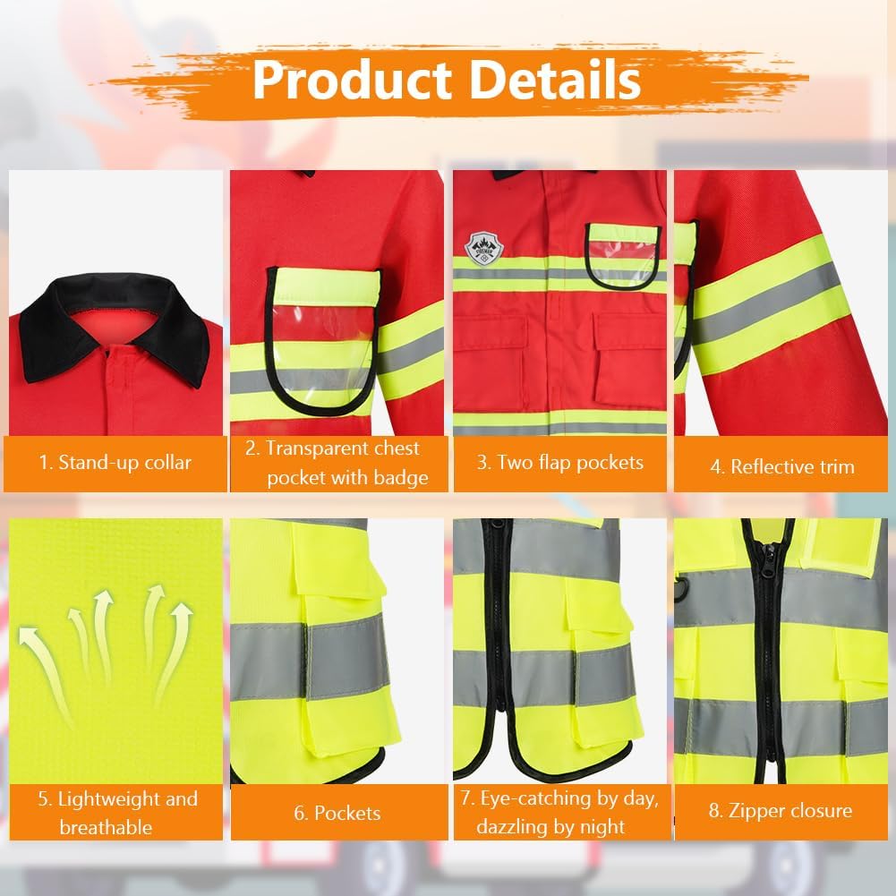 Thumbnail 2 de Alaoo Costume de Pompier et Policier – Set 5 pièces pour enfant