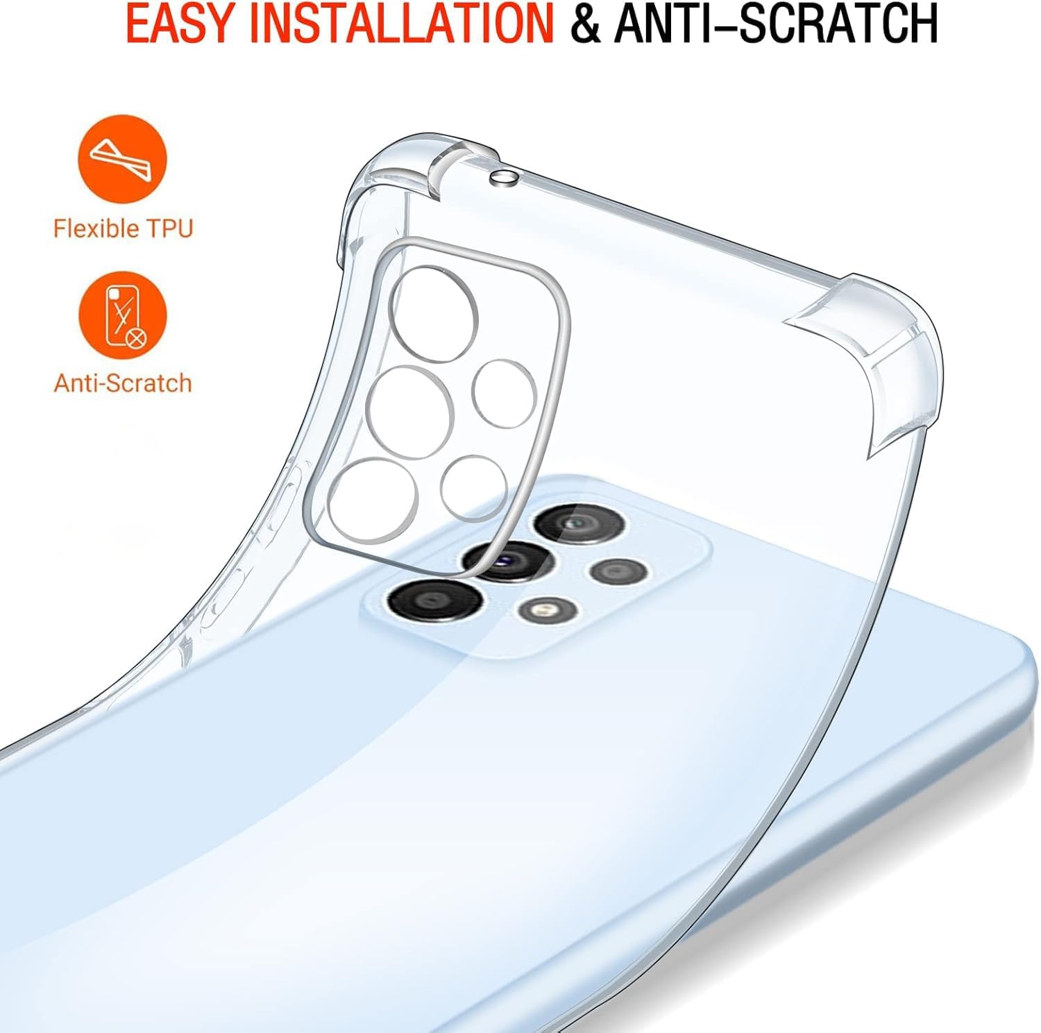 Thumbnail 4 de ivoler Coque Galaxy A53 5G avec 3 Protecteurs d'Écran et TPU Transparent – Design fin et Protecteur complet