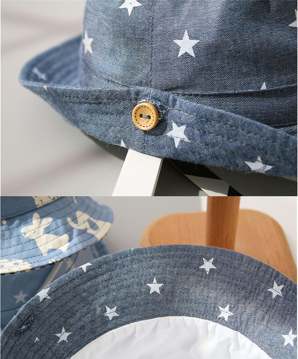 Detalle de Malaxlx Baby & Toddler Bucket Sun Hat (Cute Print) with UPF 50+