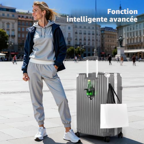 Detalle de ALPHA CAMP Valise Grand Taille XL 76x49x30 cm — coque rigide aluminium/polycarbonate, 98L, TSA