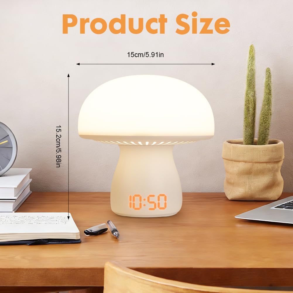 Thumbnail 2 de DASIAUTOEM Nachttischlampe Touch dimmbar mit Uhranzeige, Timer & Akku (3600 mAh)