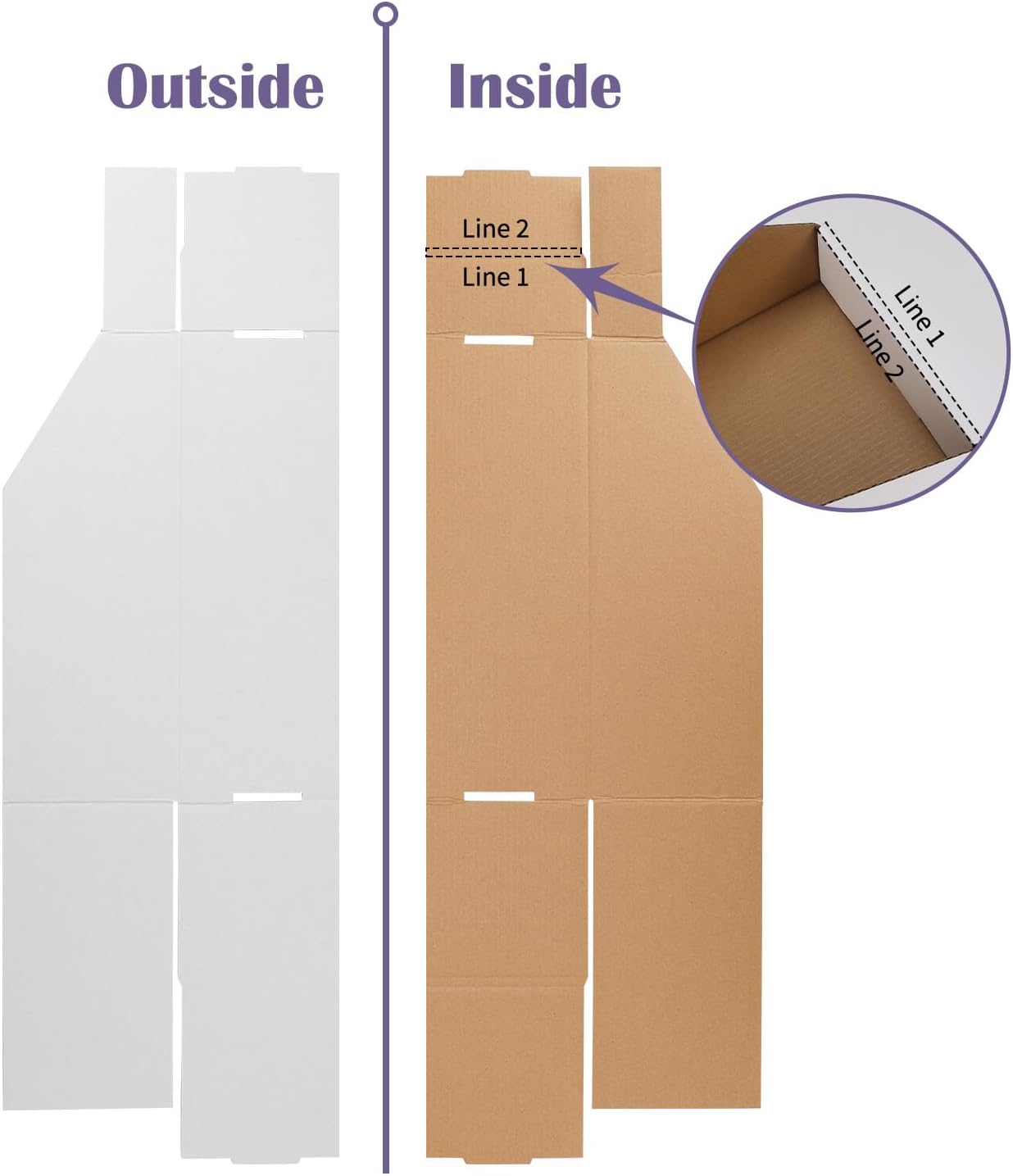 Detalle de EXYGLO Corrugated Cardboard Storage Bins, 35-Pack, 12 x 8 x 4.5 in