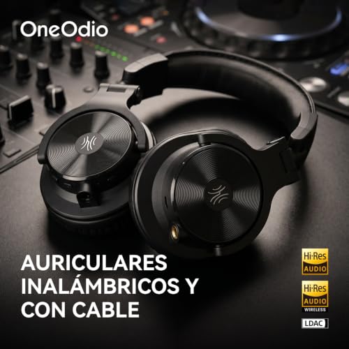 Detalle 2 de OneOdio A70 Gen 2, auriculares Bluetooth Hi-Res LDAC con 72 h y conexión por cable