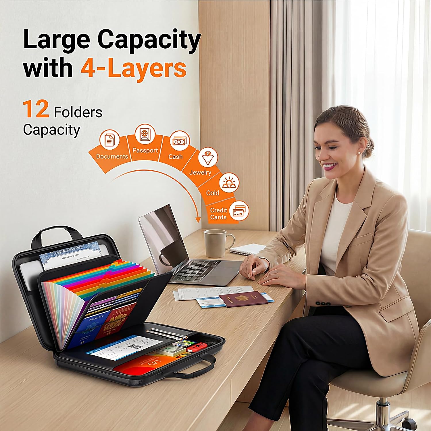 Detalle 2 de IPYIPY Document Organizer with EVA Shell