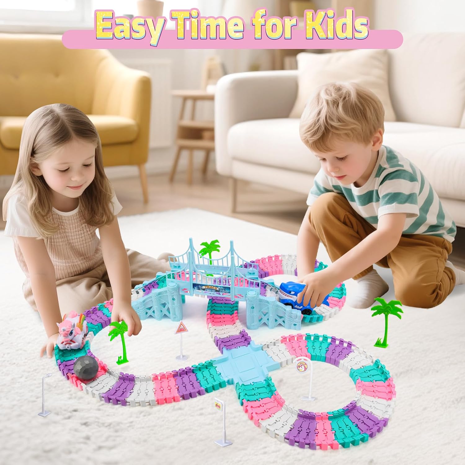 Thumbnail 6 de MOMSIV Race Track Toy for 3–7 year olds