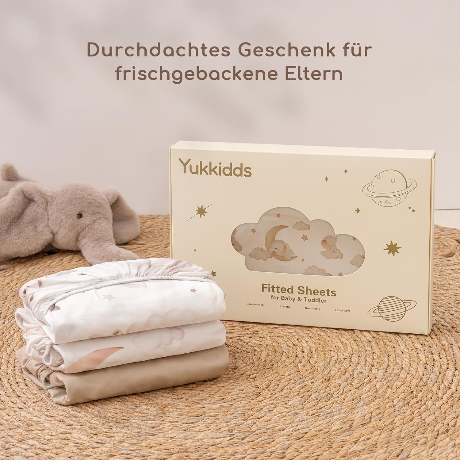 Thumbnail 6 de Yukkidds Spannbettlaken 60x120 cm – 3er-Set, Baby–Weiche Microfaser, atmungsaktiv & pflegeleicht