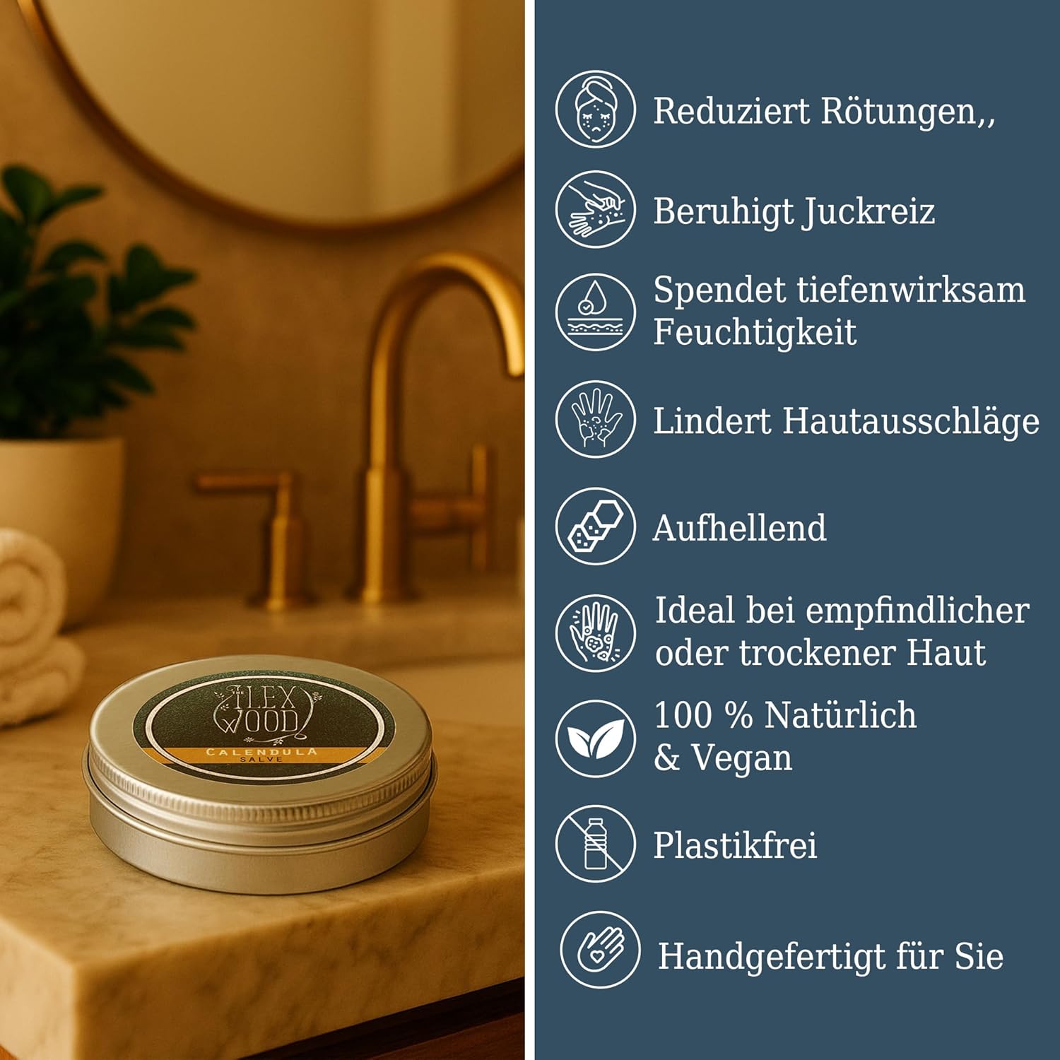 Thumbnail 1 de The Ilex Wood vegane Ringelblumensalbe (Ringelblume) 100 ml – beruhigend & lindernd
