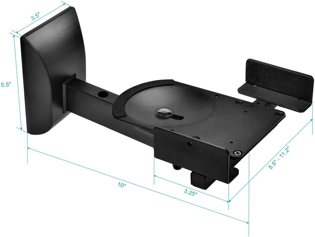 Detalle de Monoprice Bookshelf Speaker Wall Mounts, 55-Pound Capacity