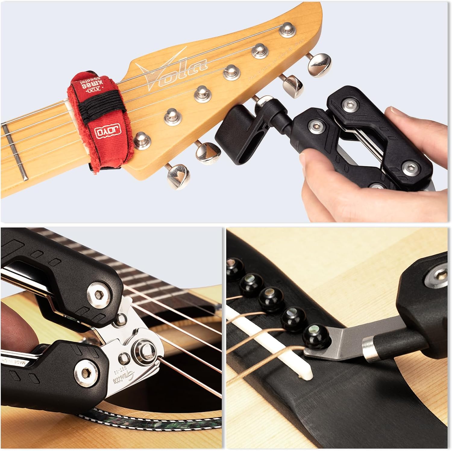 Detalle 2 de GUITTO GGT-02 7-in-1 Guitar Tool with String Winder, Cutter and Hex Keys